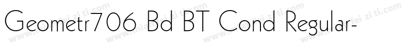 Geometr706 Bd BT Cond Regular字体转换